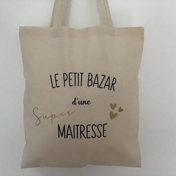 tote bag "kit de survie" super maitresse