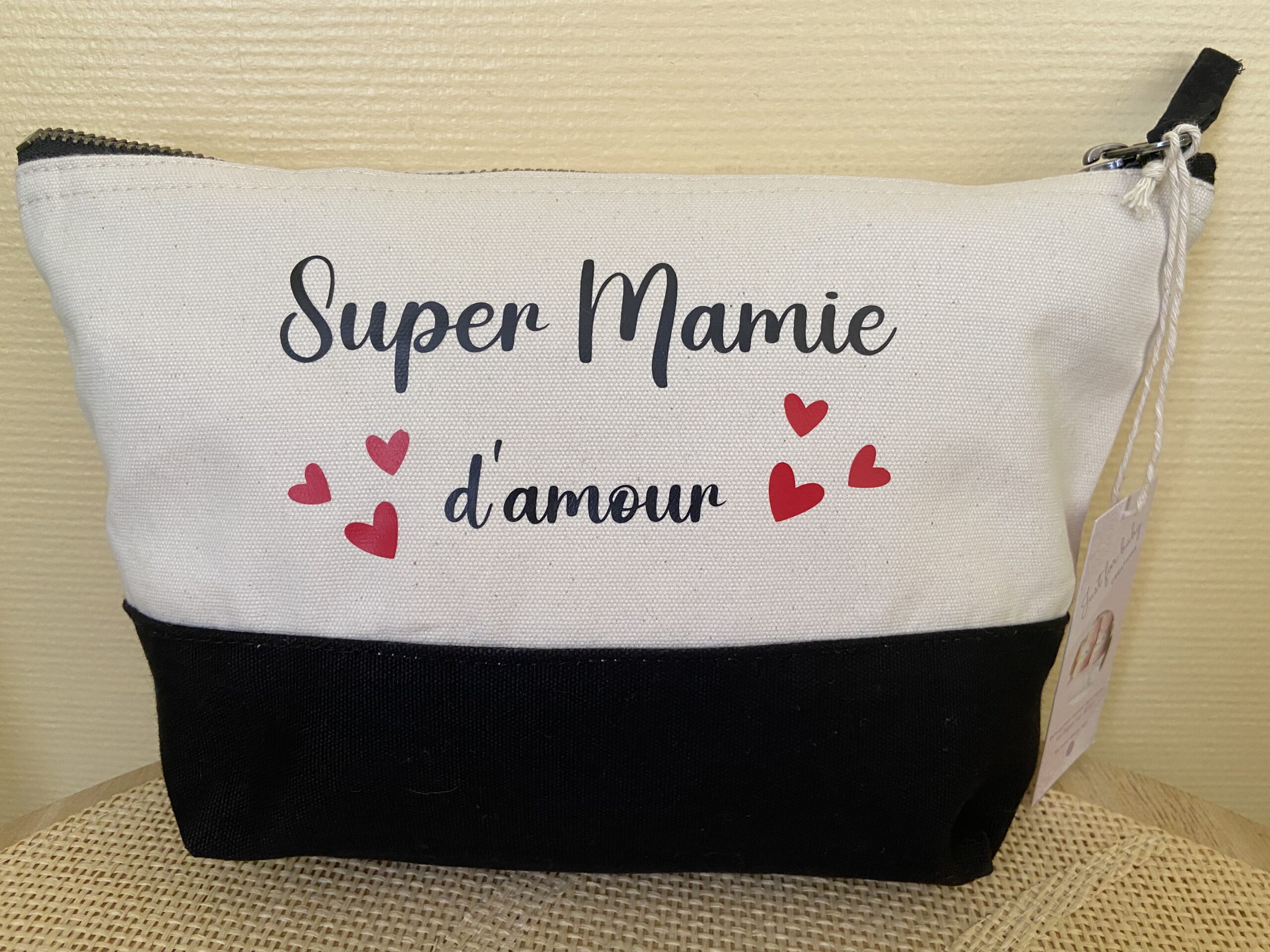 pochette bicolore personnalisée super mamie pochette bicolore personnalisée super mamie