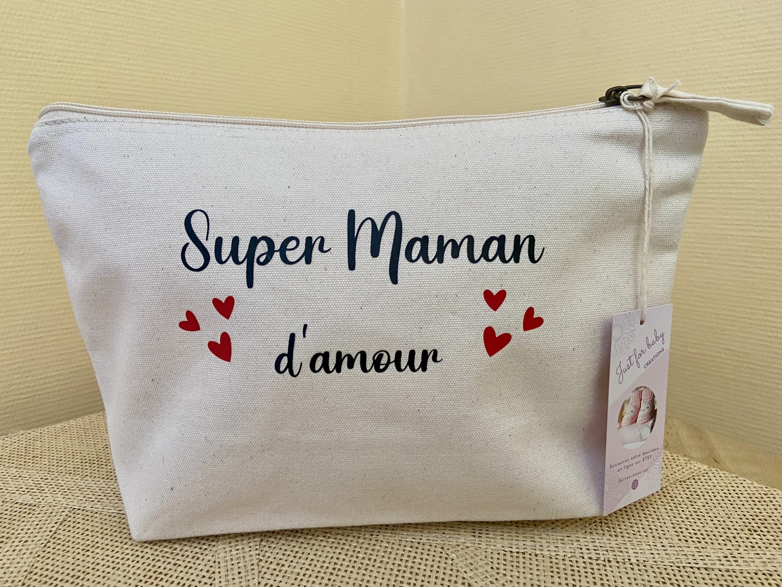 pochette personnalisée super maman pochette personnalisée super maman