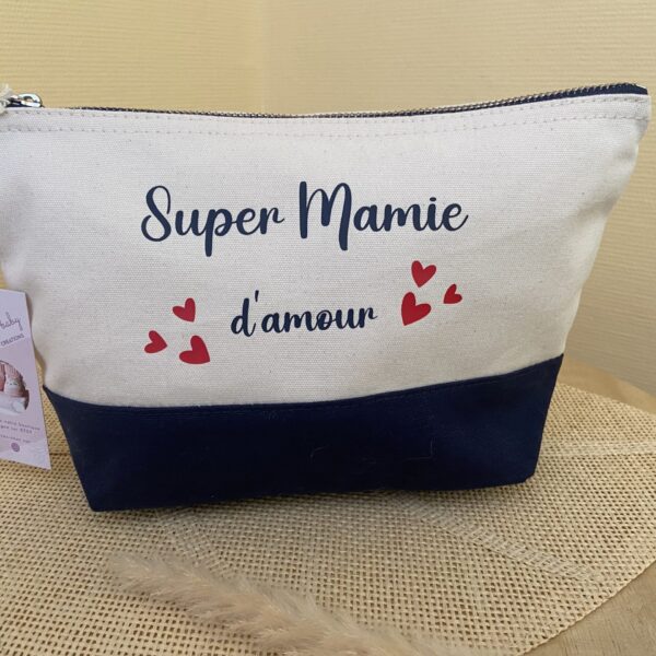 pochette bicolore personnalisée super mamie