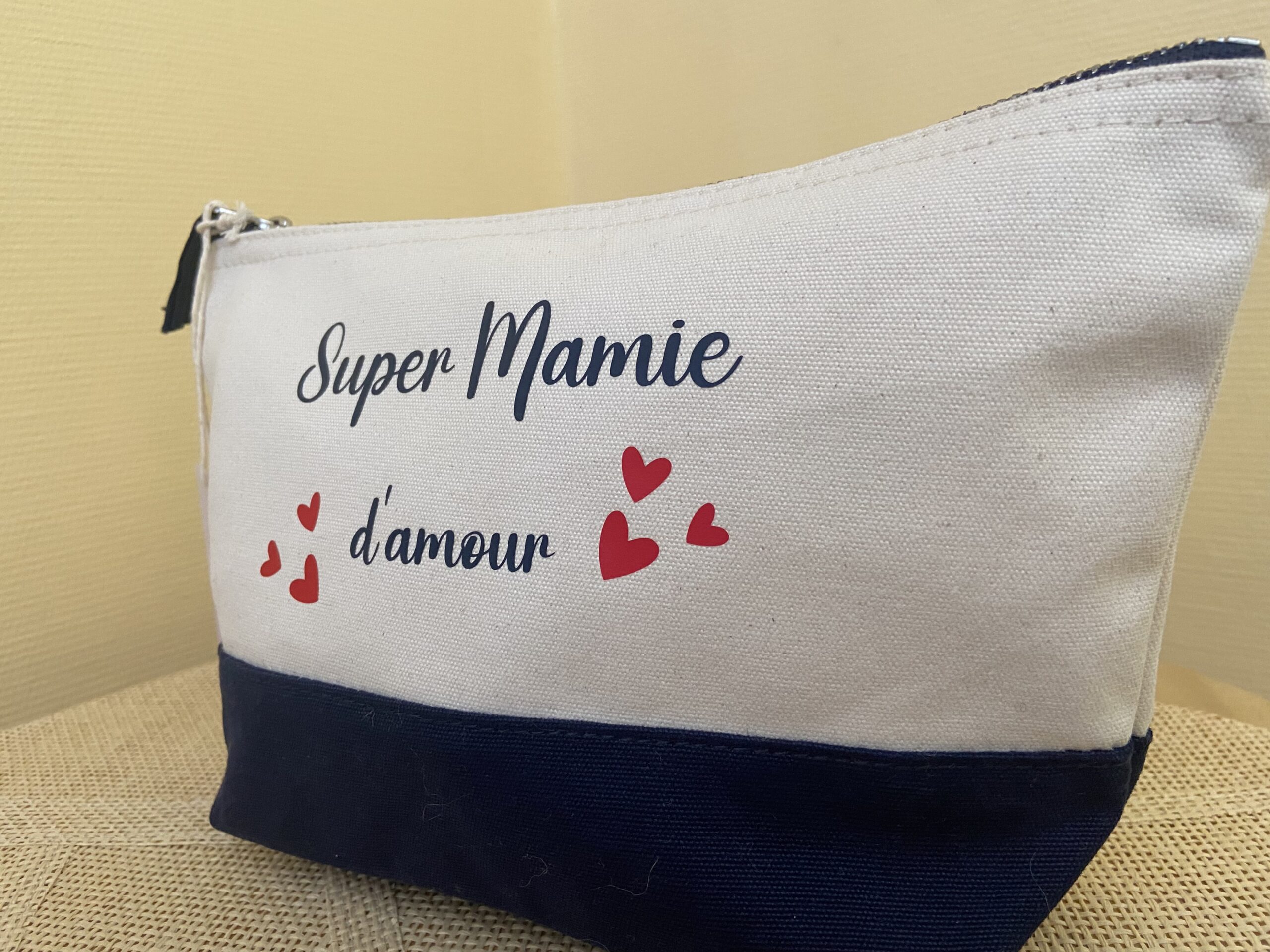 pochette bicolore personnalisée super mamie pochette bicolore personnalisée super mamie