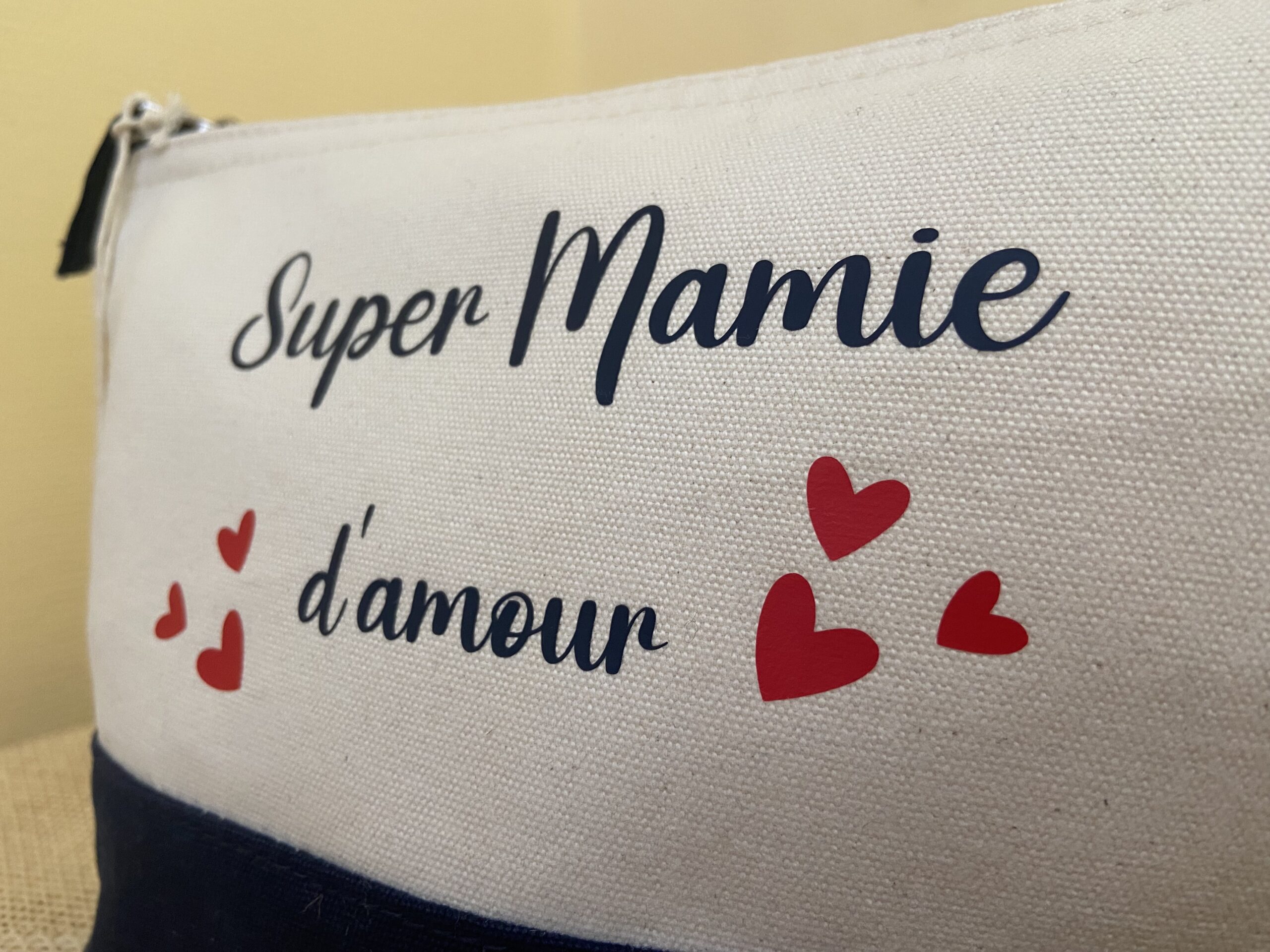 pochette bicolore personnalisée super mamie pochette bicolore personnalisée super mamie